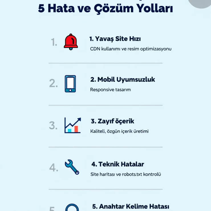 SEO’da En Sık Yapılan 5 Hata ve Çözüm Yolları
