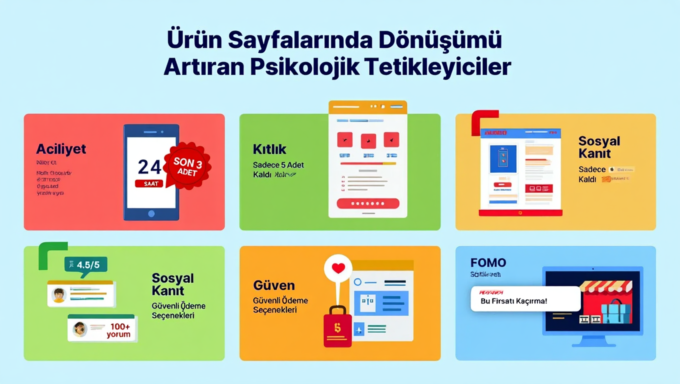 Ürün Sayfalarında Dönüşümü Artıran Psikolojik Tetikleyiciler